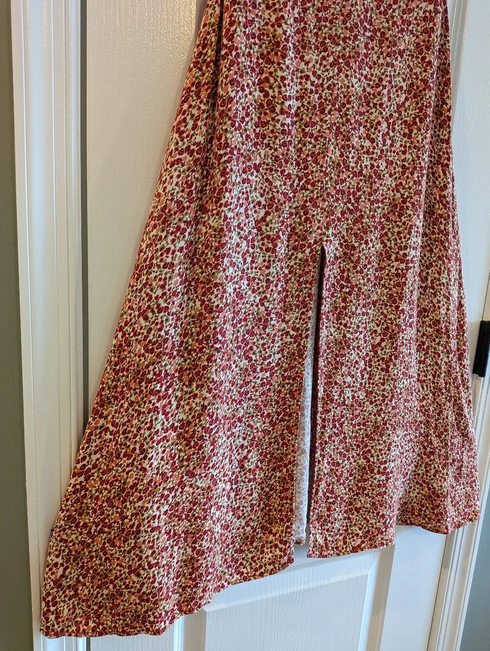 Reformation Petites Baxley Floral Midi Dress La Vie En Rose Red Pink Size 2 - Picture 7 of 16